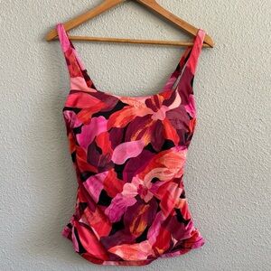 ATHLETA Maldives Bra Cup Tankini Size 38 B/C Liana Floral Mauve